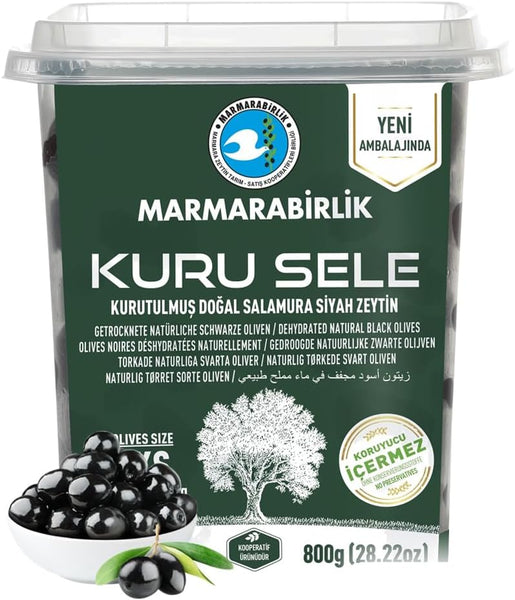 Marmarabirlik Dried Natural Black Olives 3XS (800 g)