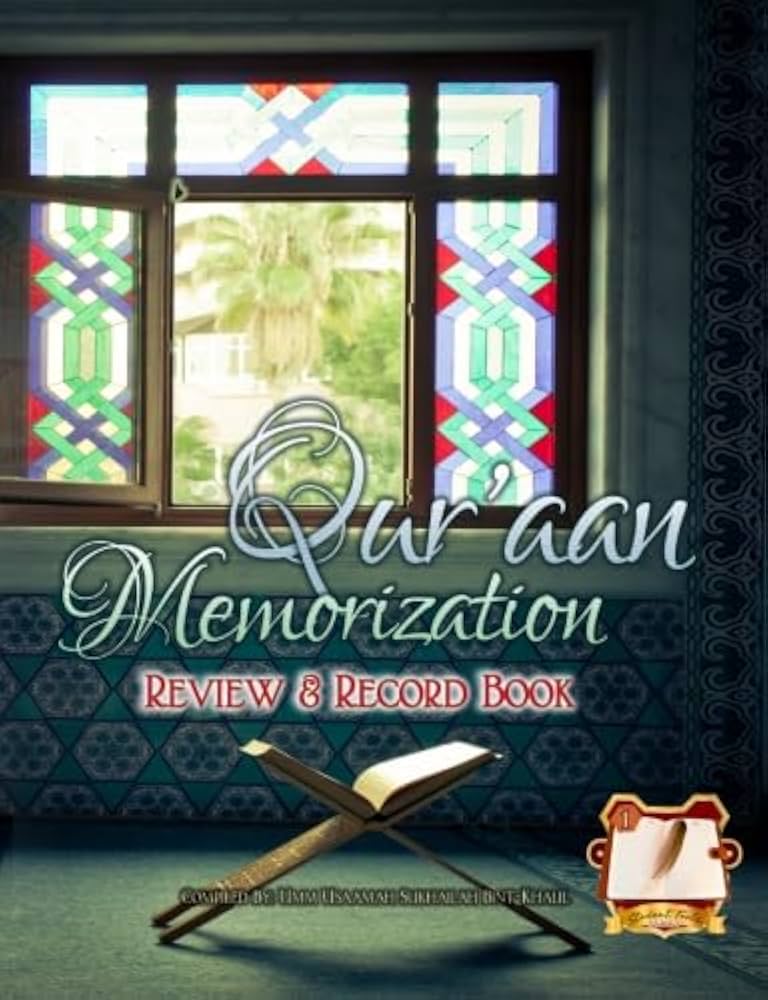 Quraan Memorization Review Record Book