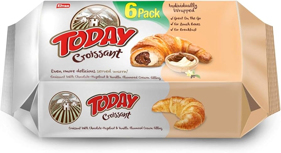 Elvan Today Croissant Chocolate Vanilla – 6 Pack (Institutional Order)