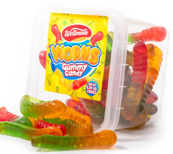 Wellmade Gummy Worms 150 Grams (Institutional Order)