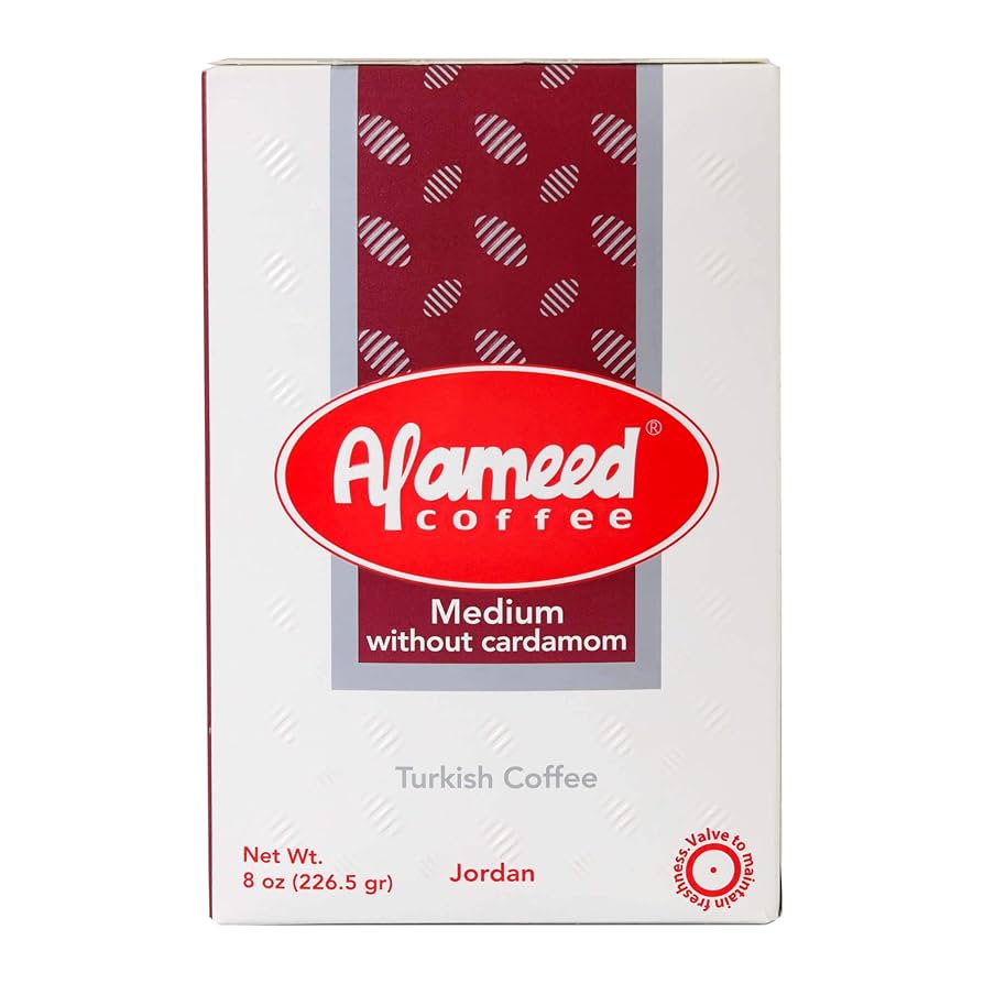 Al  Ameed Turkish Coffee – Medium Roast without Cardamom (8 Oz)