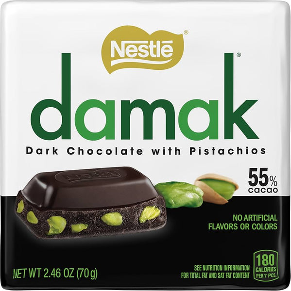 Nestlé Damak Dark Chocolate with Pistachio 60 g (Institutional Order)