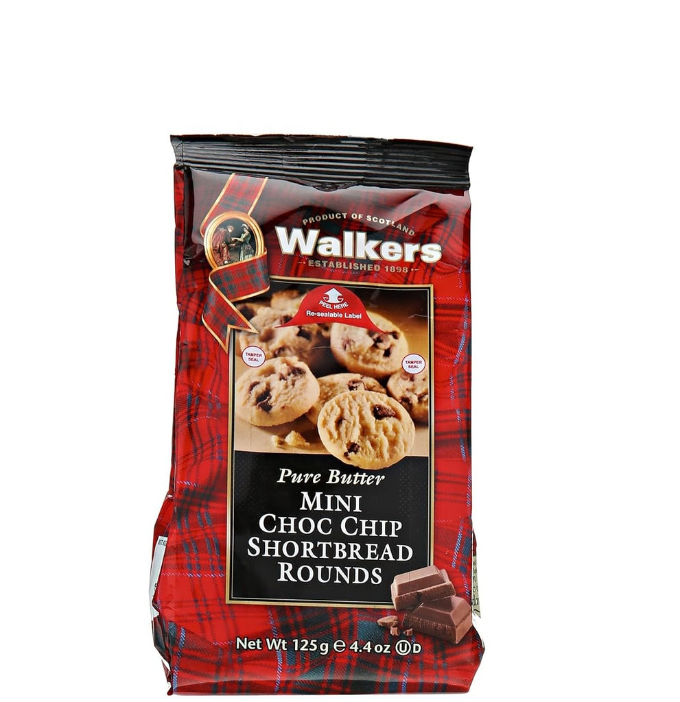 Walkers Mini Chocolate Chip Shortbread Rounds 4.4 oz (Institutional Order)