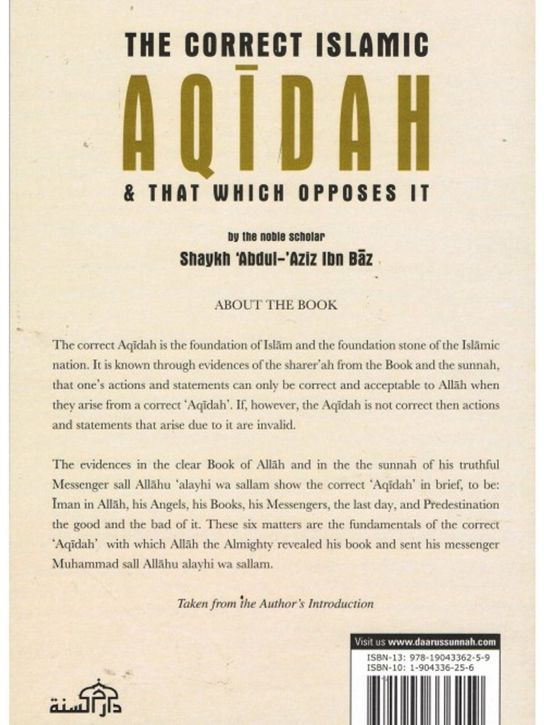 The Correct Islamic Aqidah and that Which Opposes It – HalalcoStore