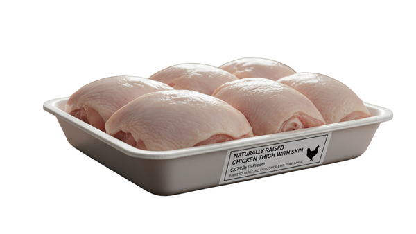 Naturally Raised Chicken Thigh With Skin - $2.79/lb