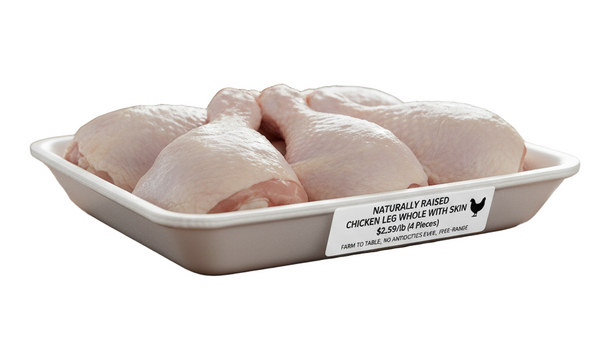 Naturally Raised Chicken Leg Whole With Skin - $2.59/lb