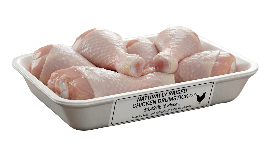 Naturally Raised Chicken Drumstick With Skin - $3.49/lb