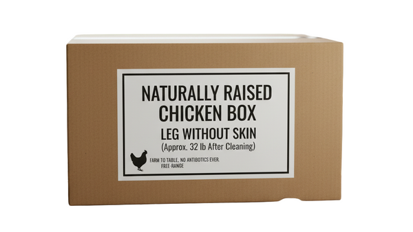 Naturally Raised Chicken Box – Leg Without Skin (Approx. 32 lb After Cleaning)