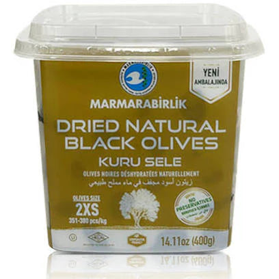 Marmarabirlik Black Olives Kuru Sele 400 g (Tub) (Institutional Order)