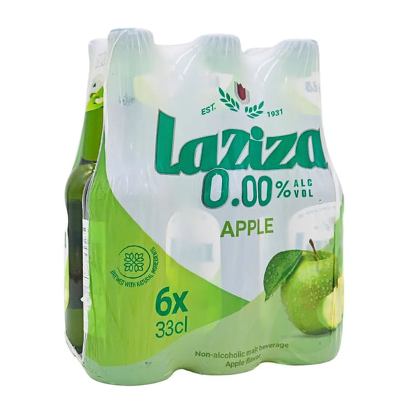 Laziza Apple Flavor (6 x 330 ml) ⚠️ Glass bottles ⚠️ (See description for more details)