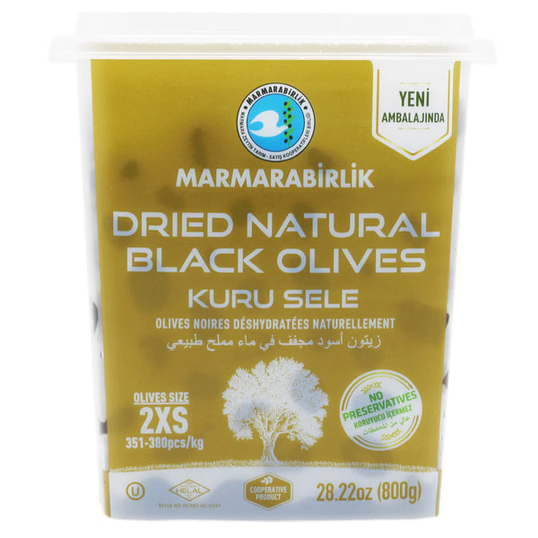 Marmarabirlik Dried Natural Black Olives 2XS (800 g)