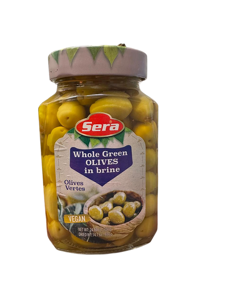 Sera Whole Green Olives in Brine (24 Oz)