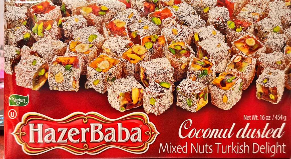 Hazer Baba Turkish Delight Coconut Dusted Mixed Nuts (16 oz)