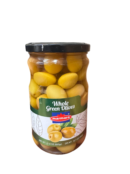 Marmara Whole Green Olives  (21 Oz)