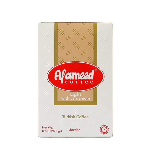 Al Ameed Turkish Coffee Light Roast with Cardamom (8 Oz)