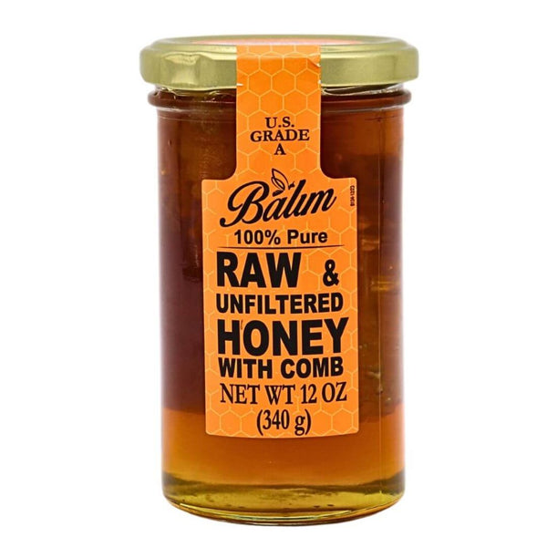 Balim Raw Unfiltered Honey with Comb (12 Oz)