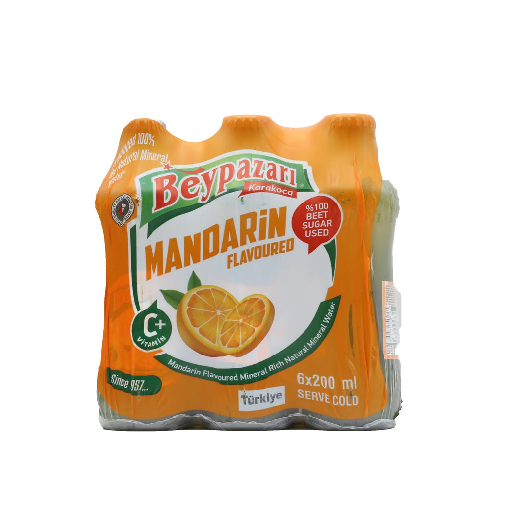 Beypazari Mandarin Sparkling Water (6 x 200 ml) ⚠️ Glass bottles ⚠️ (See description for more details)