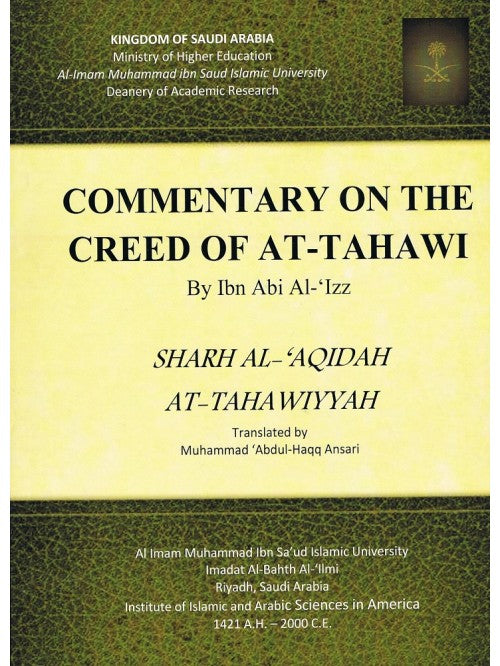 Commentary on the Creed of at Tahawi Sharh Al Aqidah at Tahawiyyah