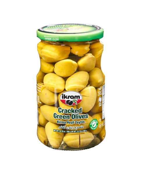 Ikram Cracked Green Olives (14 Oz)