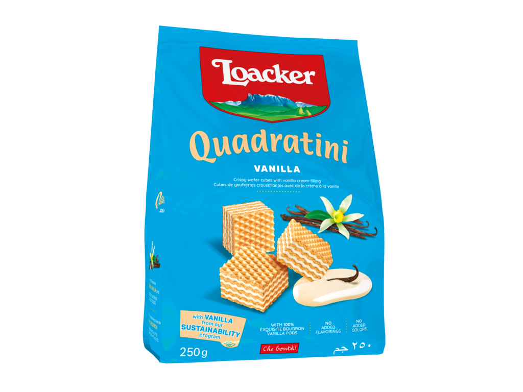 Loacker Quadratini Vanilla Wafer 250 g (Institutional Order)