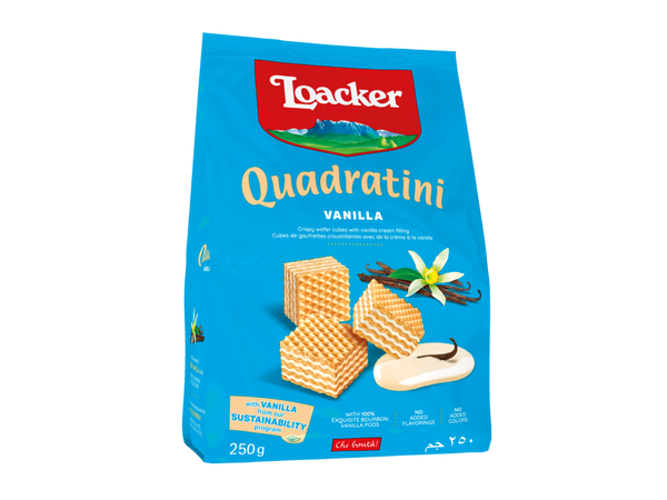 Loacker Quadratini Vanilla Wafer 250 g (Institutional Order)