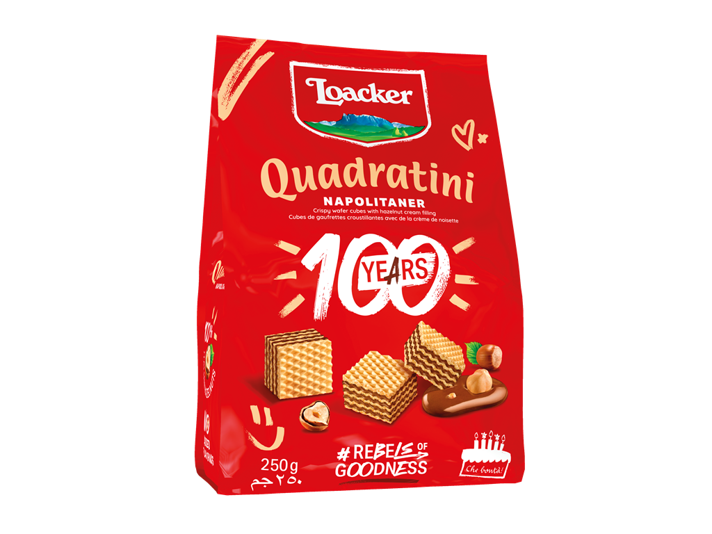 Loacker Quadratini Hazelnut Wafer 250 g (Institutional Order)