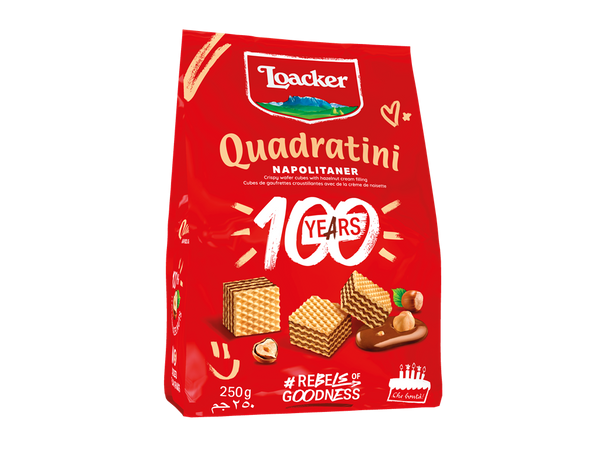 Loacker Quadratini Hazelnut Wafer 250 g (Institutional Order)