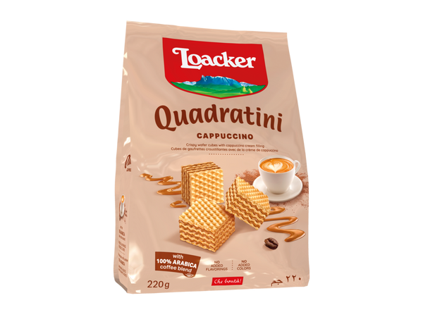 Loacker Quadratini Cappuccino Wafer 250 g (Institutional Order)