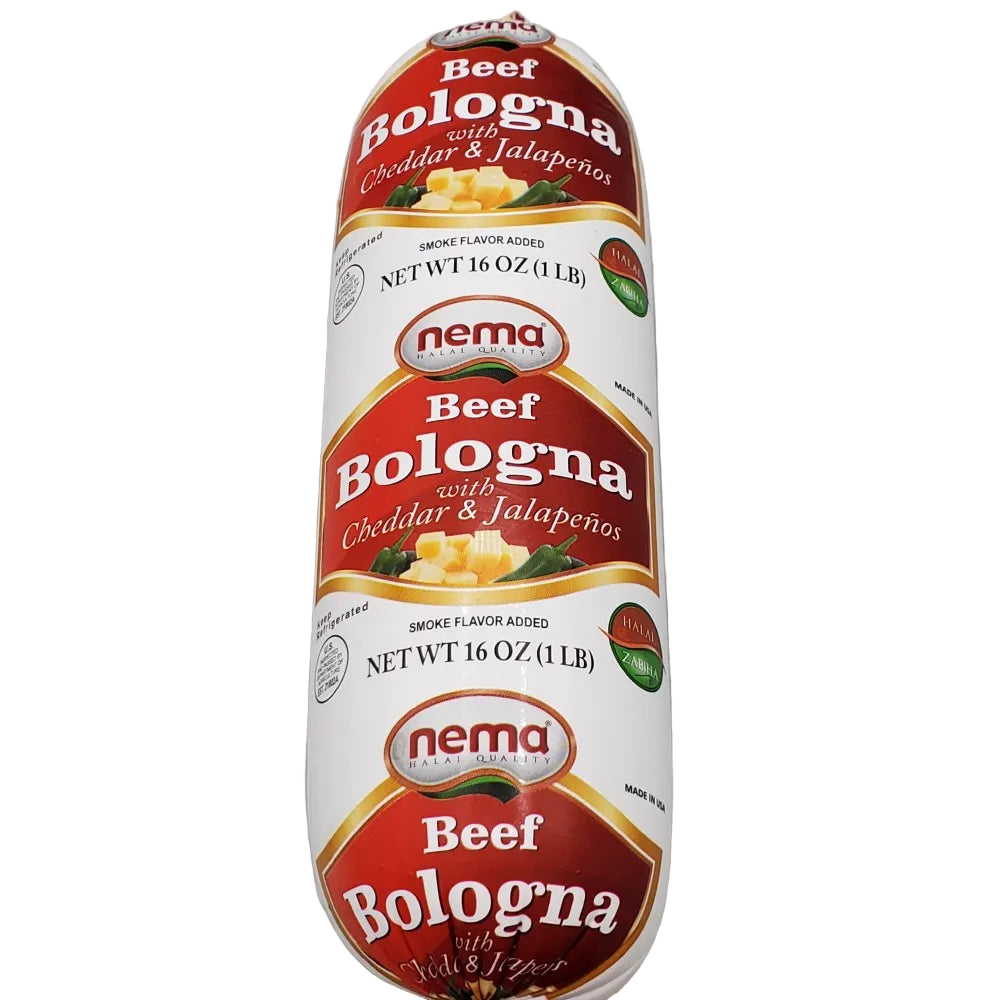 Nema Beef Bologna with Cheddar & Jalapeño (1 lb)