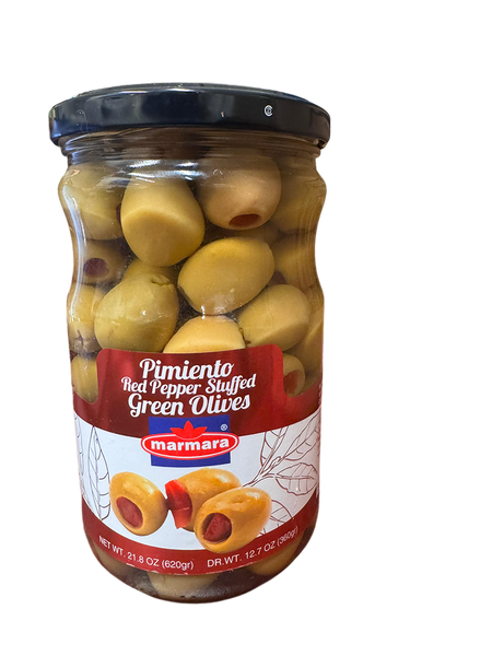 Marmara Pimento Red Pepper Stuffed Green Olives (21 Oz)
