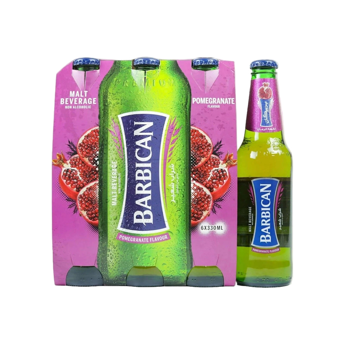 Barbican Pomegranate Flavor (6 x 330 ml) ⚠️ Glass bottles ⚠️ (See desc ...