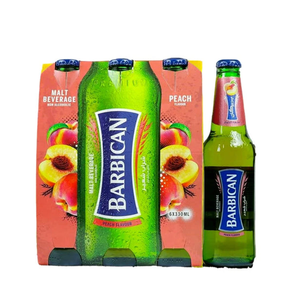 Barbican Peach Flavor (6 x 330 ml) ⚠️ Glass bottles ⚠️ (See description for more details)