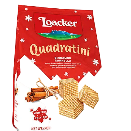 Loacker Quadratini Cinnamon Wafer 250 g (Institutional Order)