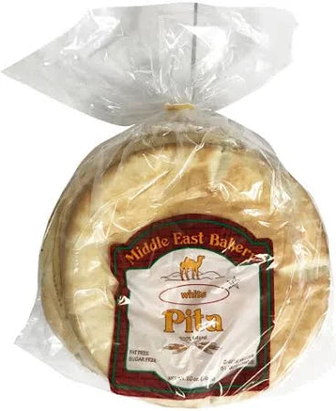 Middle Eastern Bakery Pita White – 5 Count, 20 oz