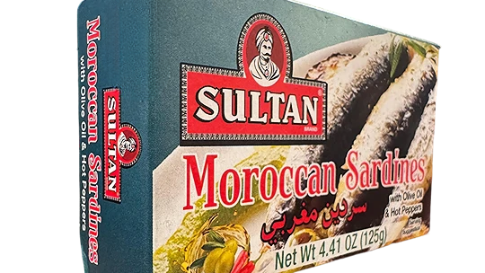 Sultan Moroccan Sardines in Olive Oil &  Hot Peppers  (125 g)