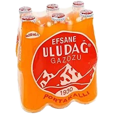 Uludağ Gazoz Orange (6 x 250 ml) ⚠️ Glass bottles ⚠️ (See description for more details)