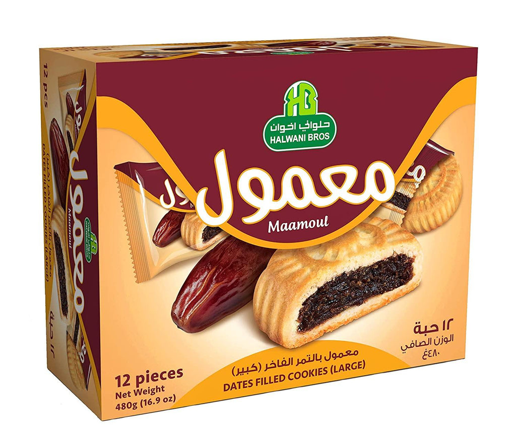 Halwani Maamoul Box of 12 Cookies (480 Grams)